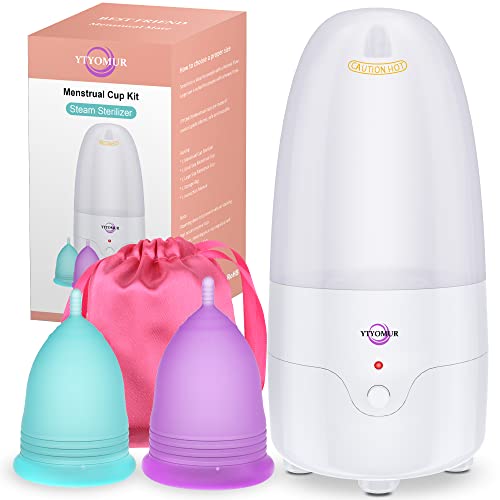Esterilizador a vapor para copo menstrual YTYOMUR. Incluí 2 copos menstruais